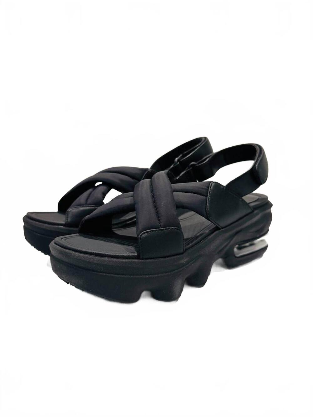 NEW ALL BLACK women's air fab sandals in black
